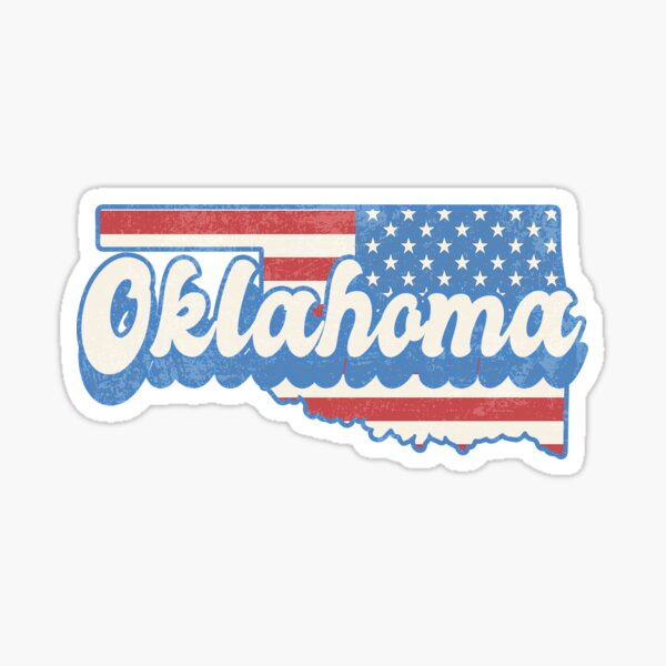 Vista previa del artículo con la obra «¡Oklahoma rojo, blanco y azul!», diseñado y vendido por Neehovv.