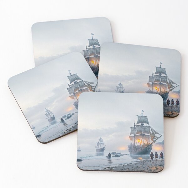 Item preview, Pirate Ship on a Misty Morning designed and sold by AngelottiCR.