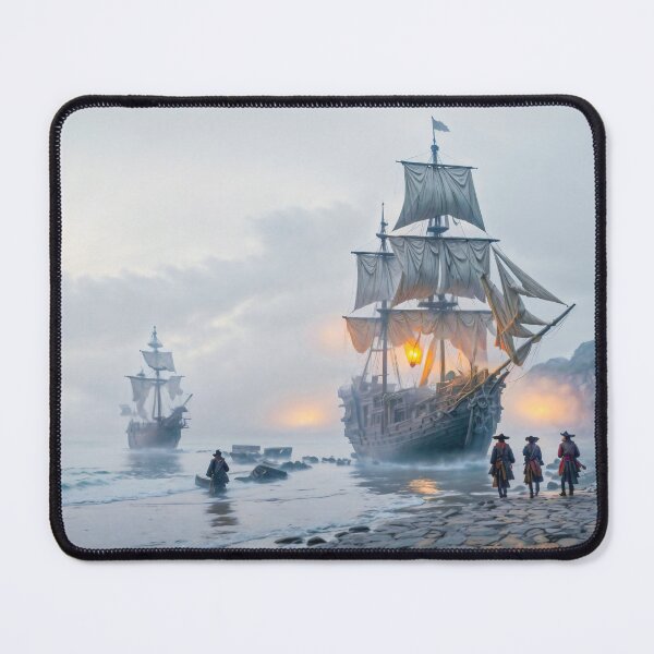 Item preview, Pirate Ship on a Misty Morning designed and sold by AngelottiCR.
