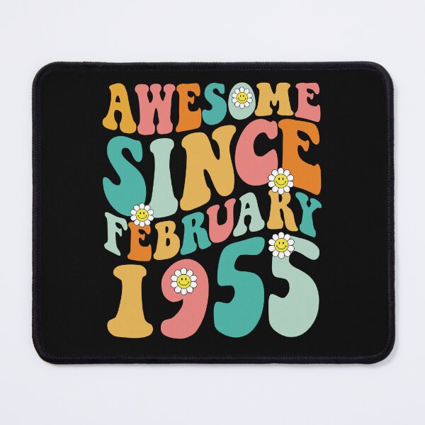 Item preview, Awesome Since February 1955 | Made In 1955 | Retro Groovy Birthday designed and sold by Christina-grich.