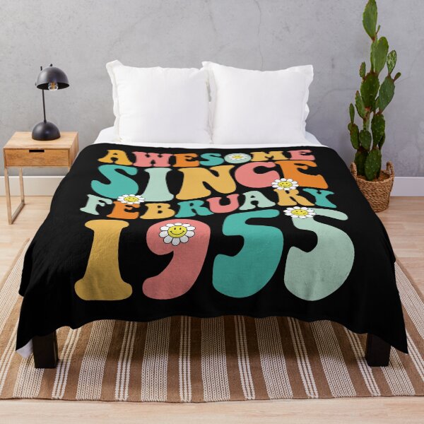 Item preview, Awesome Since February 1955 | Made In 1955 | Retro Groovy Birthday designed and sold by Christina-grich.