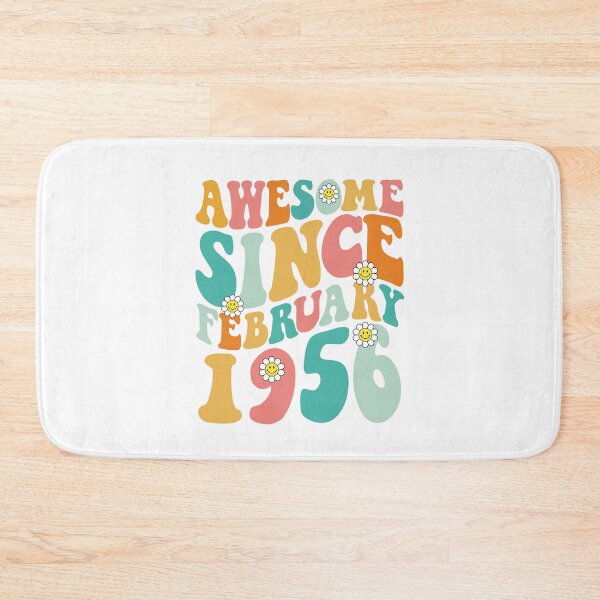 Item preview, Awesome Since February 1956 | Made In 1956 | Retro Groovy Birthday designed and sold by Christina-grich.