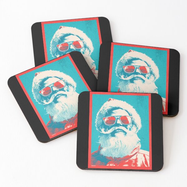 Item preview, SANTA CLAUSE RED TURQUISE POSTER STYLE 1  designed and sold by justyna-s28.