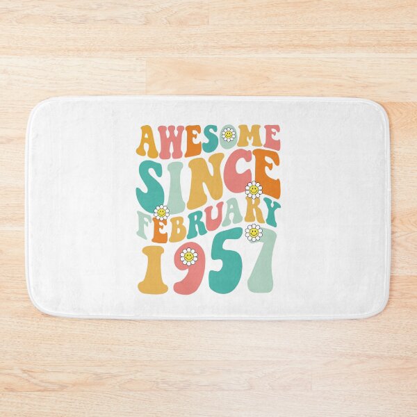 Item preview, Awesome Since February 1957 | Made In 1957 | Retro Groovy Birthday designed and sold by Christina-grich.
