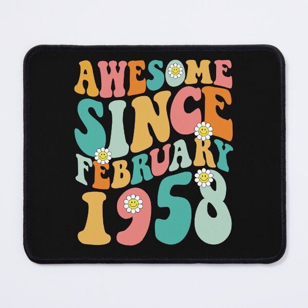 Item preview, Awesome Since February 1958 | Made In 1958 | Retro Groovy Birthday designed and sold by Christina-grich.