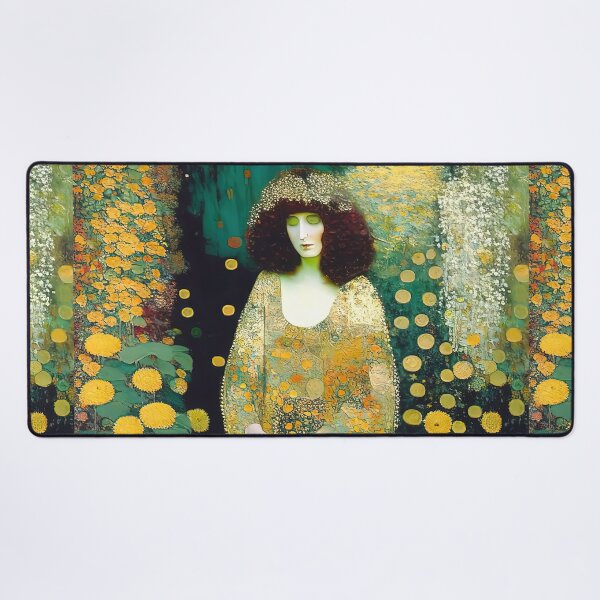 Item preview, Art Nouveau Painting Woman in the garden Inspired By Gustav Klimt designed and sold by LanaGustavsson.