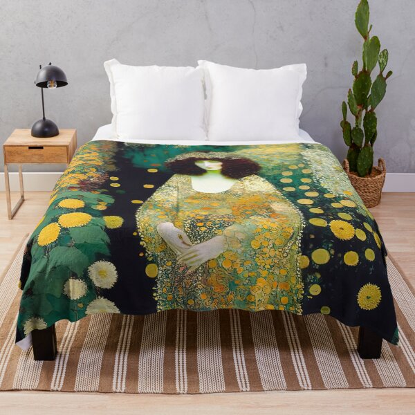 Item preview, Art Nouveau Painting Woman in the garden Inspired By Gustav Klimt designed and sold by LanaGustavsson.