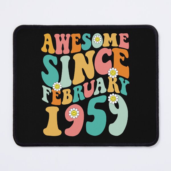 Item preview, Awesome Since February 1959 | Made In 1959 | Retro Groovy Birthday designed and sold by Christina-grich.