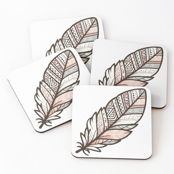 Item preview, Hand-Drawn Tribal Feather Art designed and sold by OniumEth.