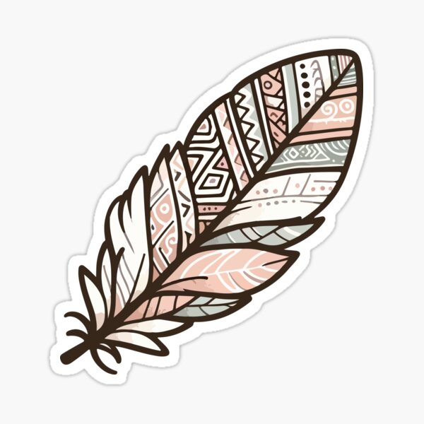 Item preview, Hand-Drawn Tribal Feather Art designed and sold by OniumEth.
