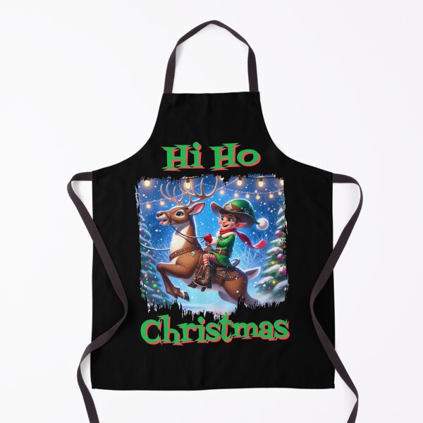 Item preview, Western Merry Christmas - Hi Ho Christmas Elf and Reindeer designed and sold by Coder-T.