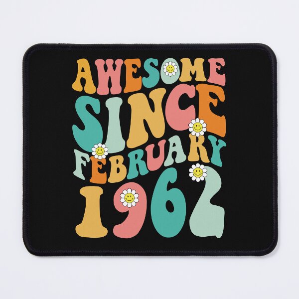 Item preview, Awesome Since February 1962 | Made In 1962 | Retro Groovy Birthday designed and sold by Christina-grich.