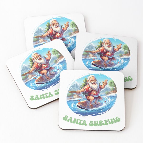 Item preview, Santa surfing cool gifts for surfers and Santa Claus designed and sold by ABCreativeShop.