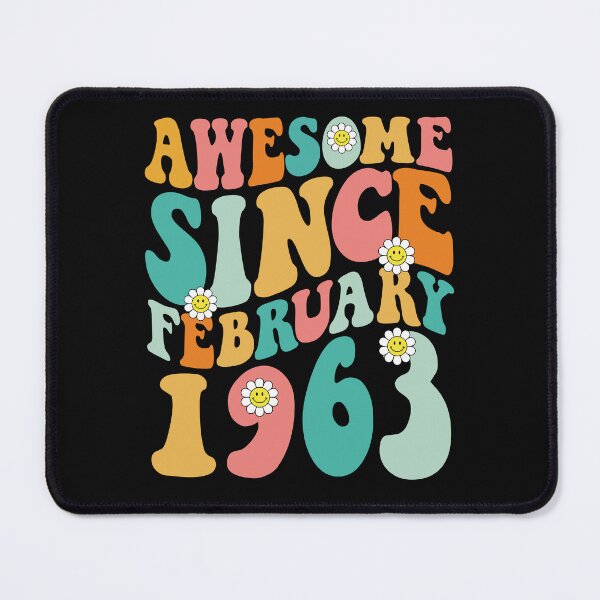 Item preview, Awesome Since February 1963 | Made In 1963 | Retro Groovy Birthday designed and sold by Christina-grich.