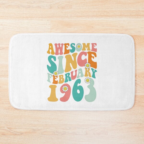 Item preview, Awesome Since February 1963 | Made In 1963 | Retro Groovy Birthday designed and sold by Christina-grich.