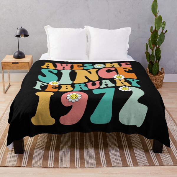 Item preview, Awesome Since February 1972 | Made In 1972 | Retro Groovy Birthday designed and sold by Christina-grich.