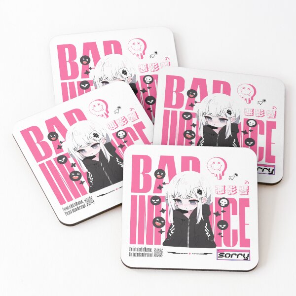 Item preview, Bad Influence Cute Anime Girl designed and sold by CursedInk.