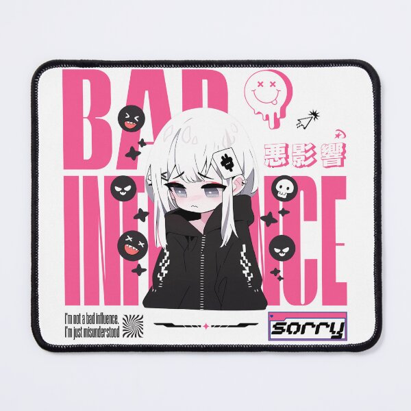 Item preview, Bad Influence Cute Anime Girl designed and sold by CursedInk.