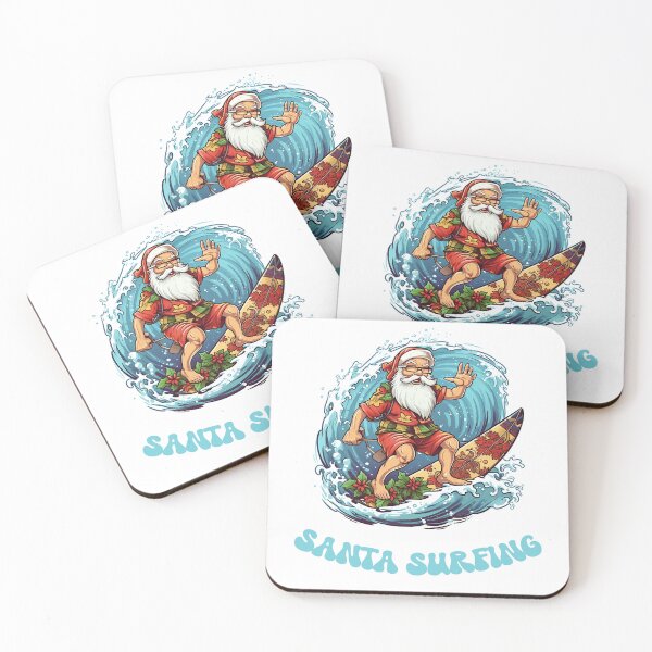Item preview, Santa surfing cool gifts for surfers and Santa Claus designed and sold by ABCreativeShop.