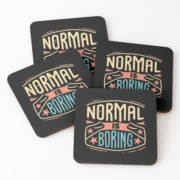 Item preview, Normal is boring, retro style designed and sold by LuckyFamily.