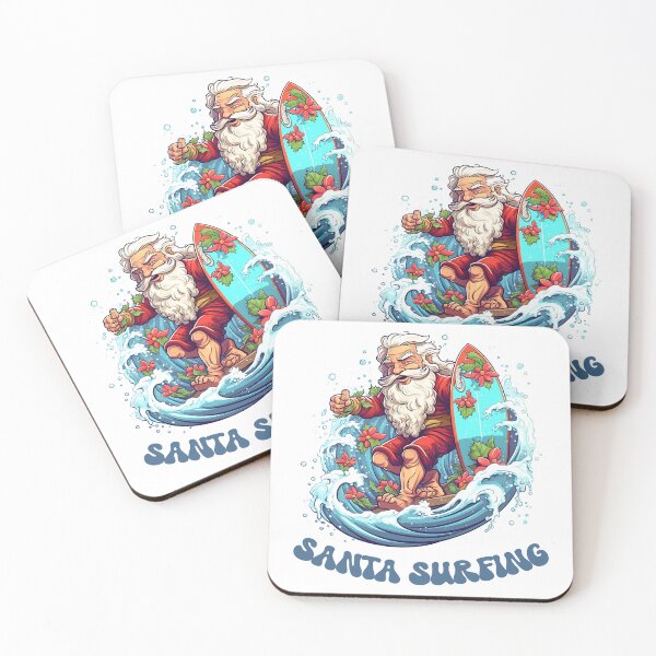 Item preview, Santa surfing cool gifts for surfers and Santa Claus designed and sold by ABCreativeShop.
