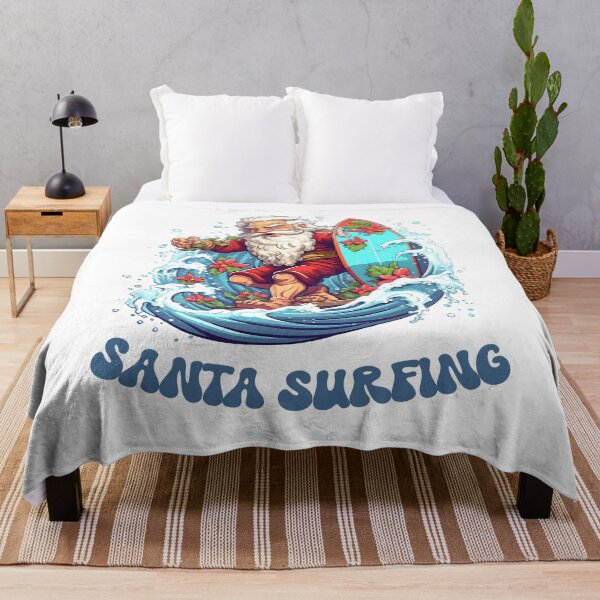 Item preview, Santa surfing cool gifts for surfers and Santa Claus designed and sold by ABCreativeShop.