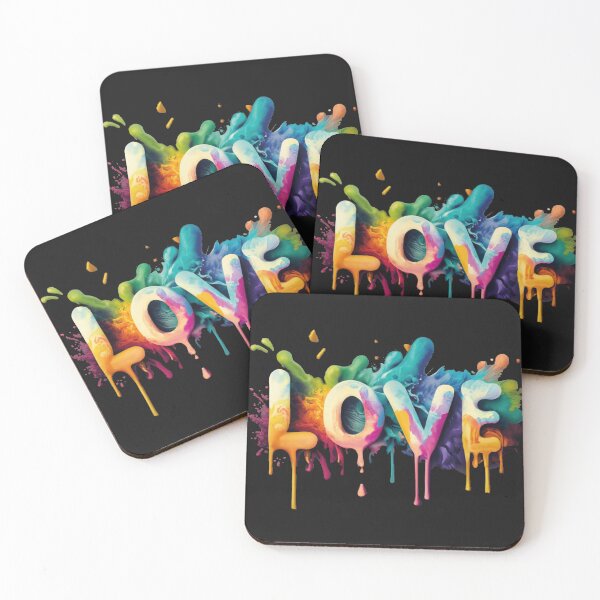 Item preview, Spilled paint in the inscription love designed and sold by LuckyFamily.