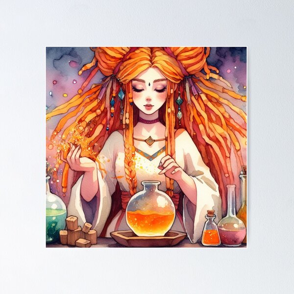 Item preview, Witch making magic designed and sold by incarose.