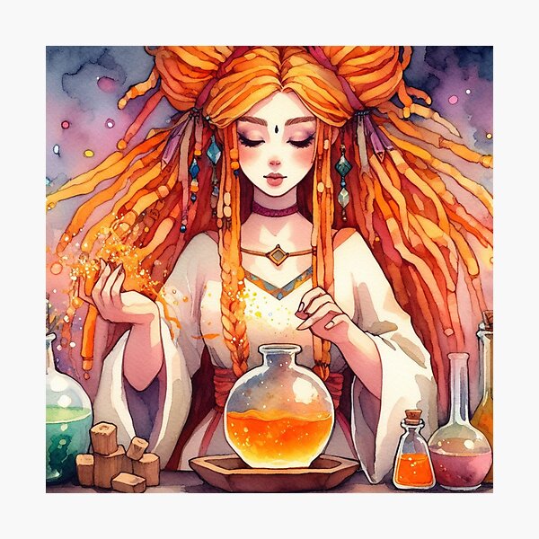 Item preview, Witch making magic designed and sold by incarose.
