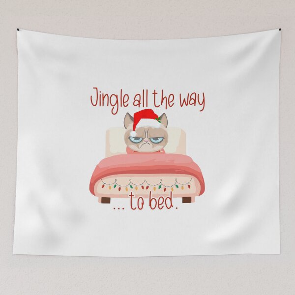 Item preview, Disgusted Cat Christmas in bed designed and sold by PiotrRoguski.