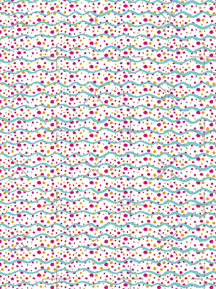 Thumbnail 3 of 3, Scarf, Icing and Sprinkles :: Pokadots and Squiggle Wavy Lines designed and sold by tinaschofield.