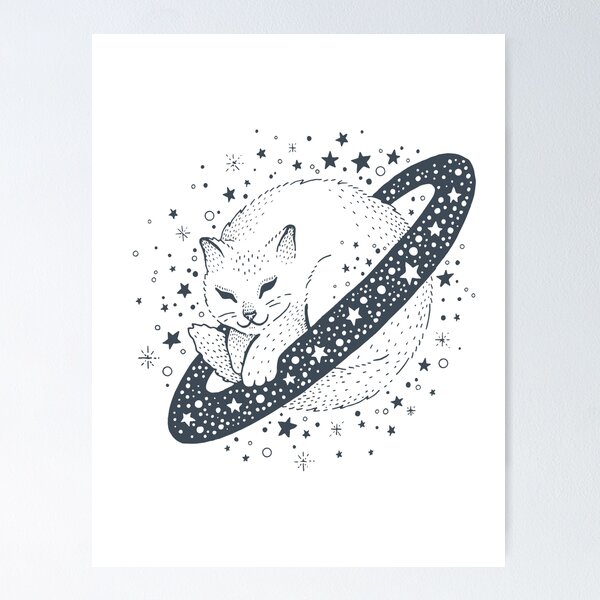 Item preview, Kitty in the stars designed and sold by Inkaput.