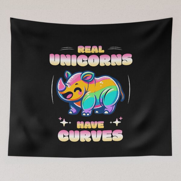 Item preview, Cute Real Unicorns Have Curves designed and sold by Betsytiptoe.