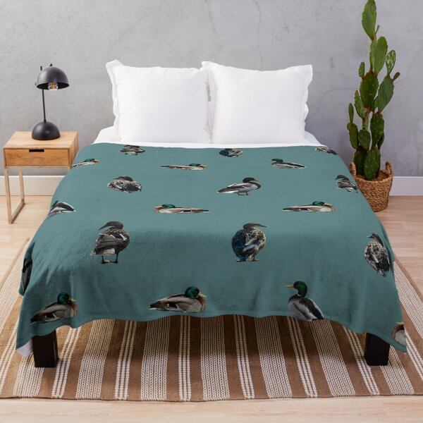 Mallard Duck Bedding Set Hunting and Fishing Comforter Set Wild Animal  Comforter for Boys Girls Kids Wildlife White Duvet Set Full Size with 2  Pillow