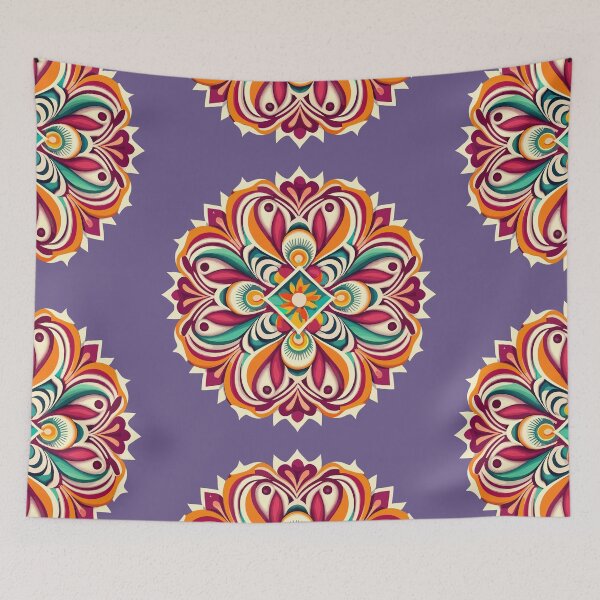 Item preview, Abstract Kaleidoscopic Rangoli Art designed and sold by Jollys-ArtShop.