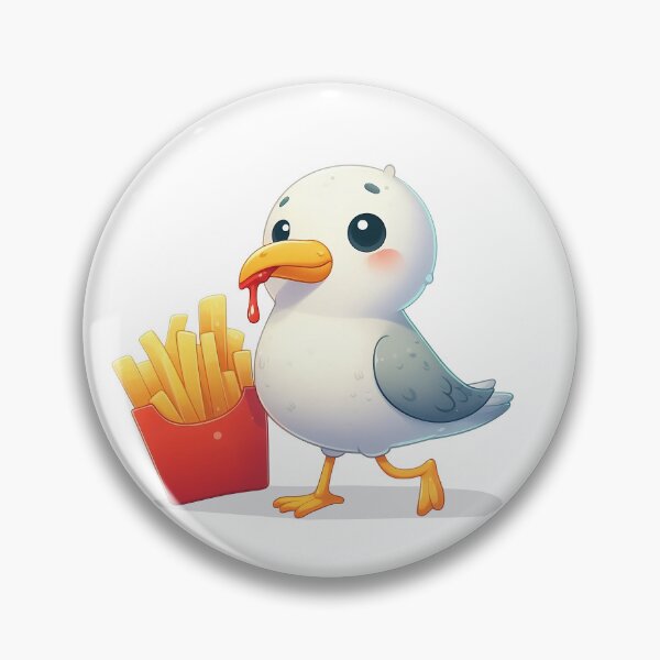 Artikelvorschau, Möwen-Pommes entworfen und verkauft von QuickSticker.