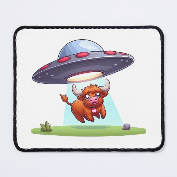 Item preview, Classic example of cow abducted by aliens designed and sold by QuickSticker.