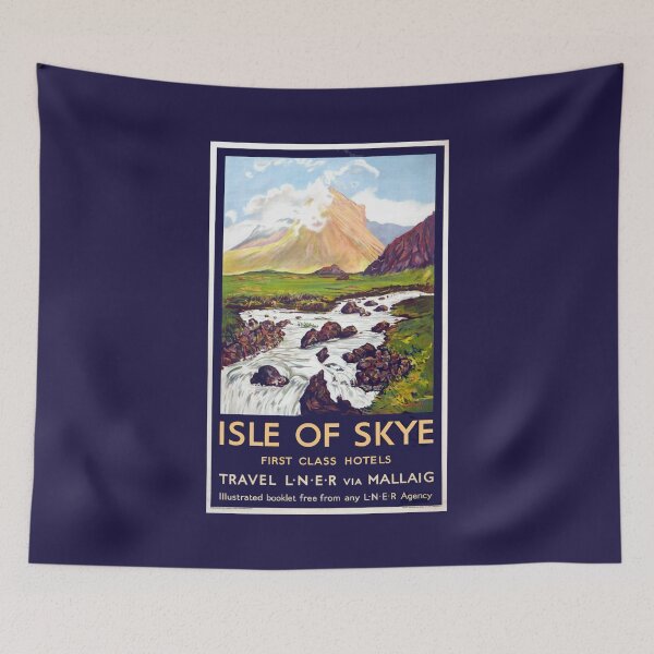 Item preview, Vintage Isle of Skye Scotland Travel Poster designed and sold by FutureTraveller.