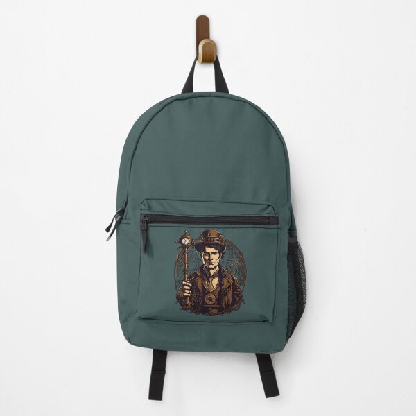 Item preview, Steampunk Man's Portrait Vintage Retro Style Machine designed and sold by MusesWhispers.