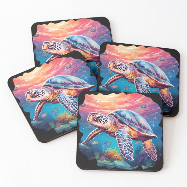 Item preview, Colorful sea turtle designed and sold by AI-Only Creations.