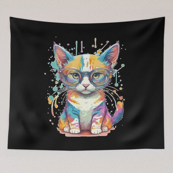 Aperçu de l'œuvre Chat coloré créée et vendue par PixelRealm.