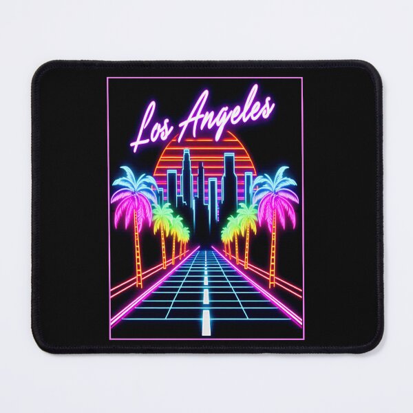 Item preview, Los Angeles Neon Noir Cityscape, Palm Trees and Freeway designed and sold by HeavyHits.