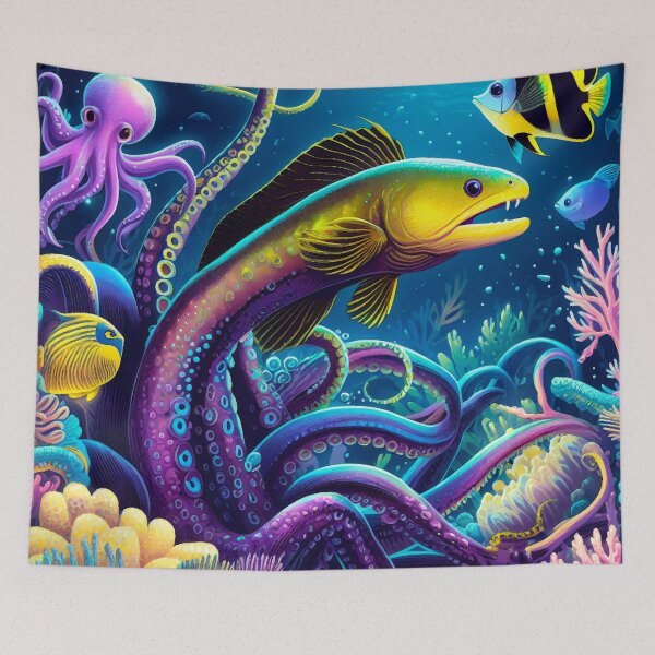 Item preview, Colorful Ocean EEL Octopus designed and sold by cooldesigns2022.