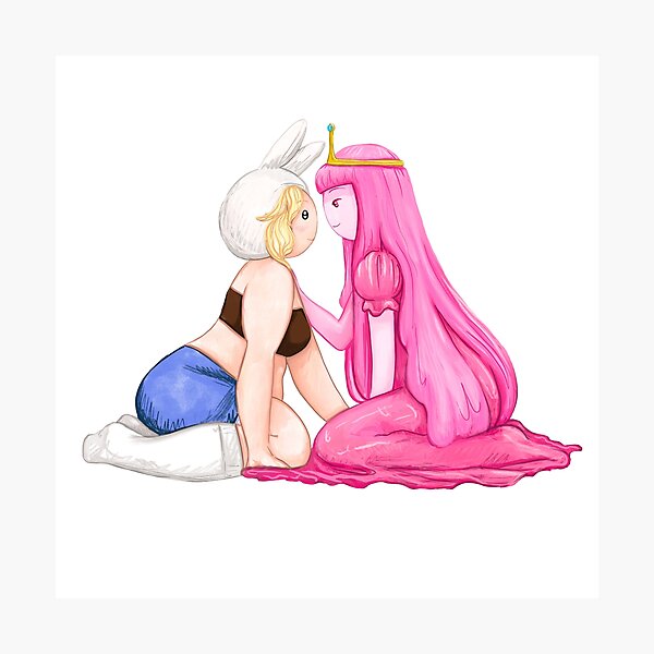Brave knight, Princess Bubblegum and Fionna, Adventure Time / Fionna and Cake fan art Photographic Print