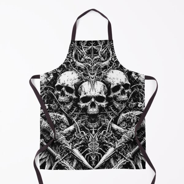 Item preview, Black, White and Evil all Over Skull and Bones Graphic designed and sold by HeavyHits.