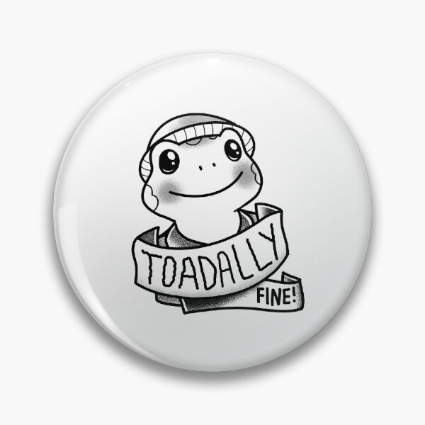 Item preview, Tattoo style Toadally FINE! With happy toad.  designed and sold by jazzydevil.