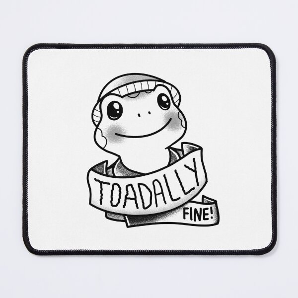 Item preview, Tattoo style Toadally FINE! With happy toad. designed and sold by jazzydevil.