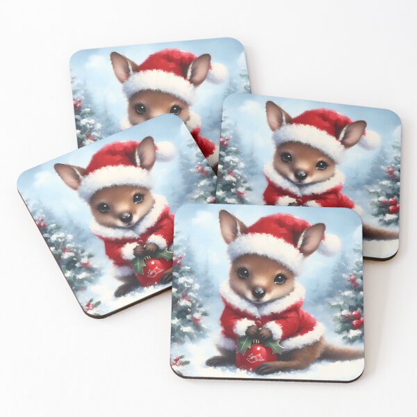 Item preview, kangaroo in christmas mood designed and sold by KateBlakeO.