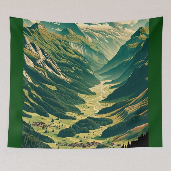 Item preview, Lush Mountain Valley designed and sold by Abralacazamra.