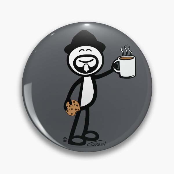 Item preview, GG Coffee Guy Stick Figure With Cookie designed and sold by GDGCreations.